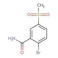 Chemical structure of 2-bromo-5-methanesulfonylbenzamide - CSSB01991534506