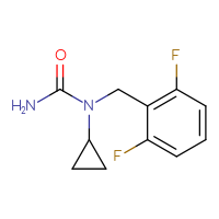 Chemical structure of 1-cyclopropyl-1-[(2,6-difluorophenyl)methyl]urea - CSSB00090389379