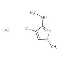 Chemical structure of 4-bromo-N,1-dimethyl-1H-pyrazol-3-amine hydrochloride - CSSB00161000397