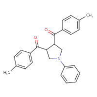 Chemical structure of 3,4-bis(4-methylbenzoyl)-1-phenylpyrrolidine - CSSB00025737348