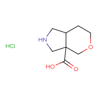 Chemical structure of octahydropyrano[3,4-c]pyrrole-3a-carboxylic acid hydrochloride - CSSB20504684859