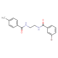 Chemical structure of 3-bromo-N-{2-[(4-methylphenyl)formamido]ethyl}benzamide - CSSB00105883671