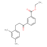 Chemical structure of ethyl 3-[3-(2,4-dimethylphenyl)propanoyl]benzoate - CSSB00020571396