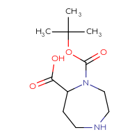 Chemical structure of 4-[(tert-butoxy)carbonyl]-1,4-diazepane-5-carboxylic acid - CSSB00015904509