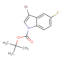 Chemical structure of tert-butyl 3-bromo-5-fluoro-1H-indole-1-carboxylate - CSSB00010257242