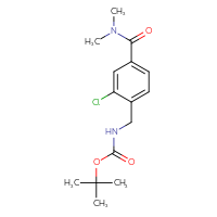 Chemical structure of tert-butyl N-{[2-chloro-4-(dimethylcarbamoyl)phenyl]methyl}carbamate - CSSB15215779691