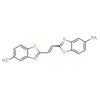 Chemical structure of 5-methyl-2-[2-(5-methyl-1,3-benzoxazol-2-yl)ethenyl]-1,3-benzoxazole - CSSB00000056383