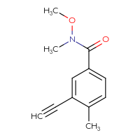 Chemical structure of 3-ethynyl-N-methoxy-N,4-dimethylbenzamide - CSSB01395047545