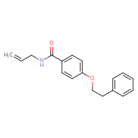 Chemical structure of 4-(2-phenylethoxy)-N-(prop-2-en-1-yl)benzamide - CSSB00020584424