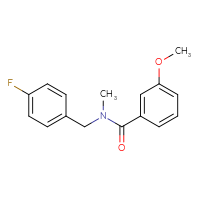 Chemical structure of N-[(4-fluorophenyl)methyl]-3-methoxy-N-methylbenzamide - CSSB00103929742