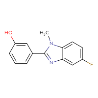 Chemical structure of 3-(5-fluoro-1-methyl-1H-1,3-benzodiazol-2-yl)phenol - CSSB00000751588