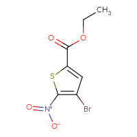 Chemical structure of ethyl 4-bromo-5-nitrothiophene-2-carboxylate - CSSB00010075780