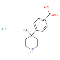 Chemical structure of 4-(4-methylpiperidin-4-yl)benzoic acid hydrochloride - CSSB15082380339