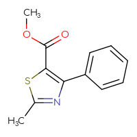 Chemical structure of methyl 2-methyl-4-phenyl-1,3-thiazole-5-carboxylate - CSSB00103344995
