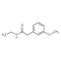Chemical structure of N-ethyl-2-(3-methoxyphenyl)acetamide - CSSB00000160220