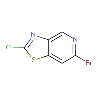 Chemical structure of 6-bromo-2-chloro-[1,3]thiazolo[4,5-c]pyridine - CSSB06256061761