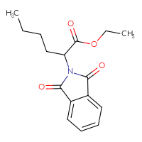 Chemical structure of ethyl 2-(1,3-dioxo-2,3-dihydro-1H-isoindol-2-yl)hexanoate - CSSB02125822869