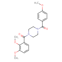 Chemical structure of 1-(2,3-dimethoxybenzoyl)-4-(4-methoxybenzoyl)piperazine - CSSB00046864227