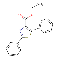 Chemical structure of ethyl 2,5-diphenyl-1,3-thiazole-4-carboxylate - CSSB06584111400