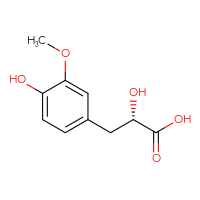 Chemical structure of (2S)-2-hydroxy-3-(4-hydroxy-3-methoxyphenyl)propanoic acid - CSSB00025716930