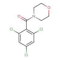 Chemical structure of 4-(2,4,6-trichlorobenzoyl)morpholine - CSSB01999393708