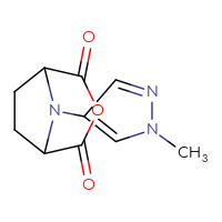 Chemical structure of 8-(1-methyl-1H-pyrazol-4-yl)-3-oxa-8-azabicyclo[3.2.1]octane-2,4-dione - CSSB00021986841