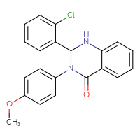 Chemical structure of 2-(2-chlorophenyl)-3-(4-methoxyphenyl)-1,2,3,4-tetrahydroquinazolin-4-one - CSSB00020654267
