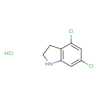 Chemical structure of 4,6-dichloro-2,3-dihydro-1H-indole hydrochloride - CSSB00016987702