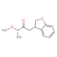 Chemical structure of 2-(2,3-dihydro-1-benzofuran-3-yl)-N-methoxy-N-methylacetamide - CSSB07126135351