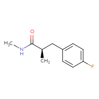 Chemical structure of (2R)-3-(4-fluorophenyl)-N,2-dimethylpropanamide - CSSB21043421771