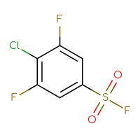 Chemical structure of 4-chloro-3,5-difluorobenzene-1-sulfonyl fluoride - CSSB00102838597