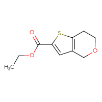 Chemical structure of ethyl 4H,6H,7H-thieno[3,2-c]pyran-2-carboxylate - CSSB00000062540