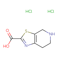 Chemical structure of 4H,5H,6H,7H-[1,3]thiazolo[5,4-c]pyridine-2-carboxylic acid dihydrochloride - CSSB00134615454
