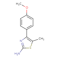 Chemical structure of 4-(4-methoxyphenyl)-5-methyl-1,3-thiazol-2-amine - CSSB00000168845
