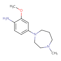 Chemical structure of 2-methoxy-4-(4-methyl-1,4-diazepan-1-yl)aniline - CSSB00008128586