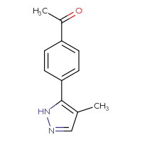 Chemical structure of 1-[4-(4-methyl-1H-pyrazol-5-yl)phenyl]ethan-1-one - CSSB00022707215