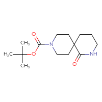 Chemical structure of tert-butyl 1-oxo-2,9-diazaspiro[5.5]undecane-9-carboxylate - CSSB00010174281