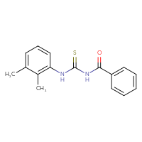 Chemical structure of 1-benzoyl-3-(2,3-dimethylphenyl)thiourea - CSSB00020584197