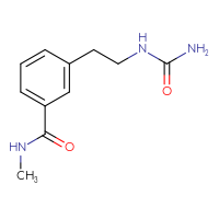 Chemical structure of 3-[2-(carbamoylamino)ethyl]-N-methylbenzamide - CSSB01992895398