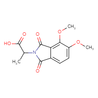 Chemical structure of 2-(4,5-dimethoxy-1,3-dioxo-2,3-dihydro-1H-isoindol-2-yl)propanoic acid - CSSB00103168068