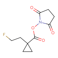Chemical structure of 2,5-dioxopyrrolidin-1-yl 1-(2-fluoroethyl)cyclopropane-1-carboxylate - CSSB02146741133