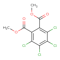 Chemical structure of 1,2-dimethyl 3,4,5,6-tetrachlorobenzene-1,2-dicarboxylate - CSSB06446556771