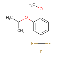 Chemical structure of 1-methoxy-2-(propan-2-yloxy)-4-(trifluoromethyl)benzene - CSSB00042468223