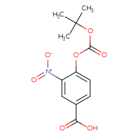 Chemical structure of 4-{[(tert-butoxy)carbonyl]oxy}-3-nitrobenzoic acid - CSSB00020649064