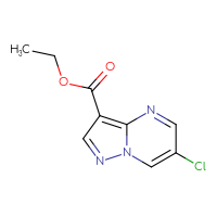 Chemical structure of ethyl 6-chloropyrazolo[1,5-a]pyrimidine-3-carboxylate - CSSB00000131171