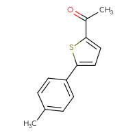Chemical structure of 1-[5-(4-methylphenyl)thiophen-2-yl]ethan-1-one - CSSB00011265093