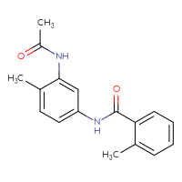 Chemical structure of N-(3-acetamido-4-methylphenyl)-2-methylbenzamide - CSSB00020584355