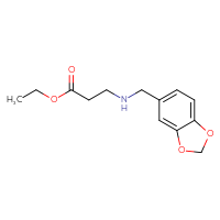 Chemical structure of ethyl 3-{[(2H-1,3-benzodioxol-5-yl)methyl]amino}propanoate - CSSB00000593210