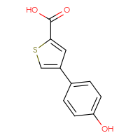 Chemical structure of 4-(4-hydroxyphenyl)thiophene-2-carboxylic acid - CSSB00010139216
