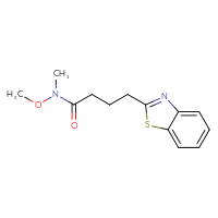 Chemical structure of 4-(1,3-benzothiazol-2-yl)-N-methoxy-N-methylbutanamide - CSSB00990274526